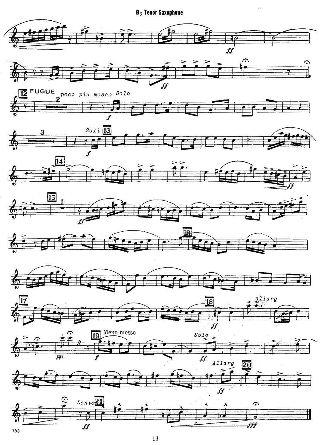 赋格曲-苏珊娜（四重奏 tenor —次中音萨克斯分谱）萨克斯曲谱（图2）