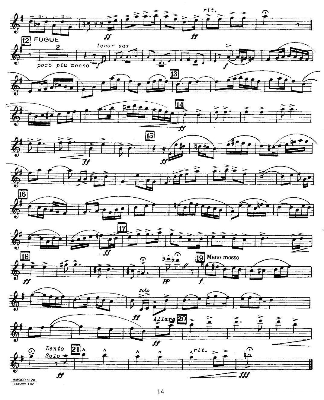 赋格曲-苏珊娜（四重奏 alto —中音萨克斯分谱）萨克斯曲谱（图2）