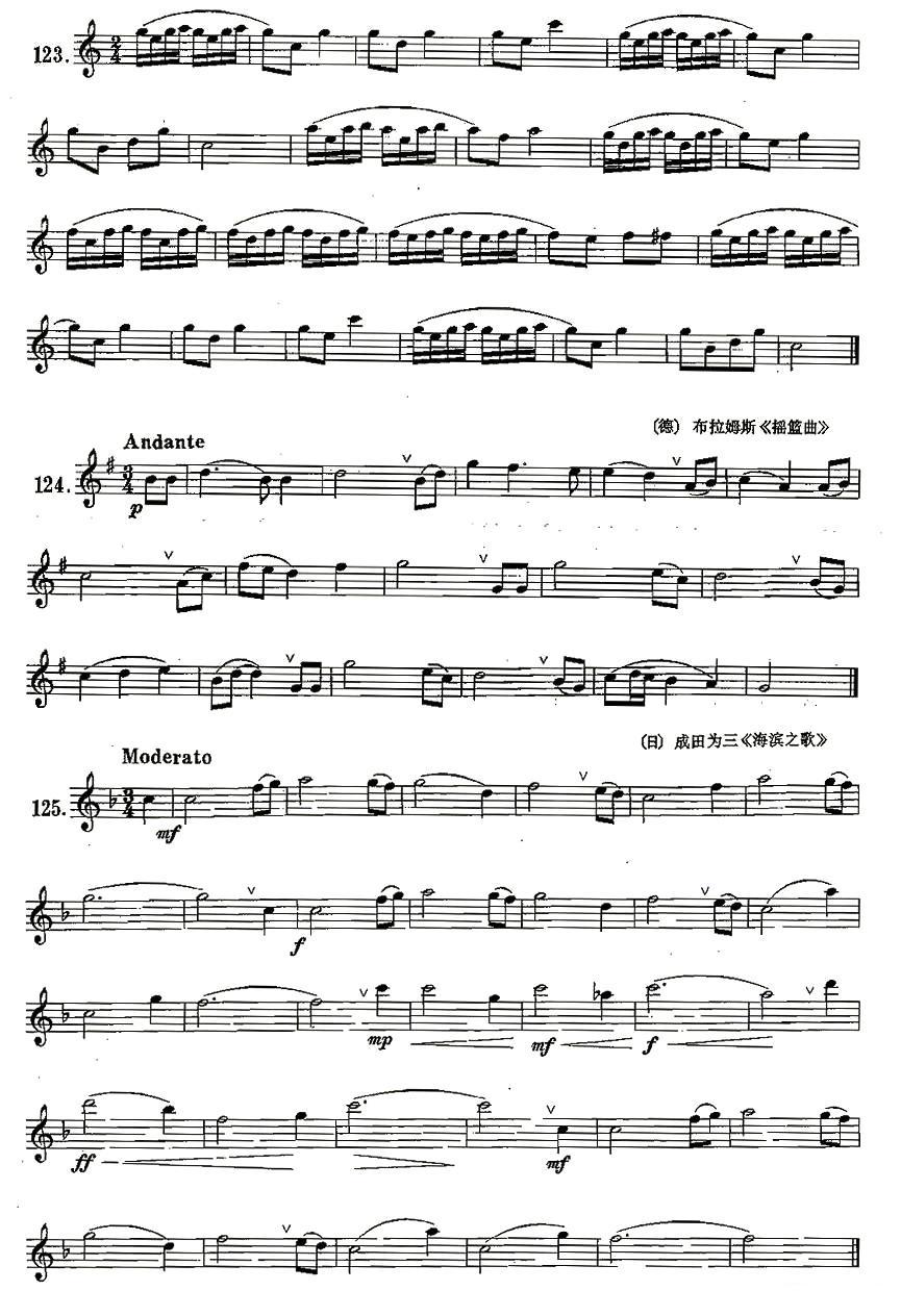 练习曲合集：21、低音C音的练习萨克斯曲谱（图3）