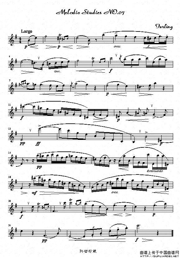 四十八首旋律练习曲之七萨克斯曲谱（图1）