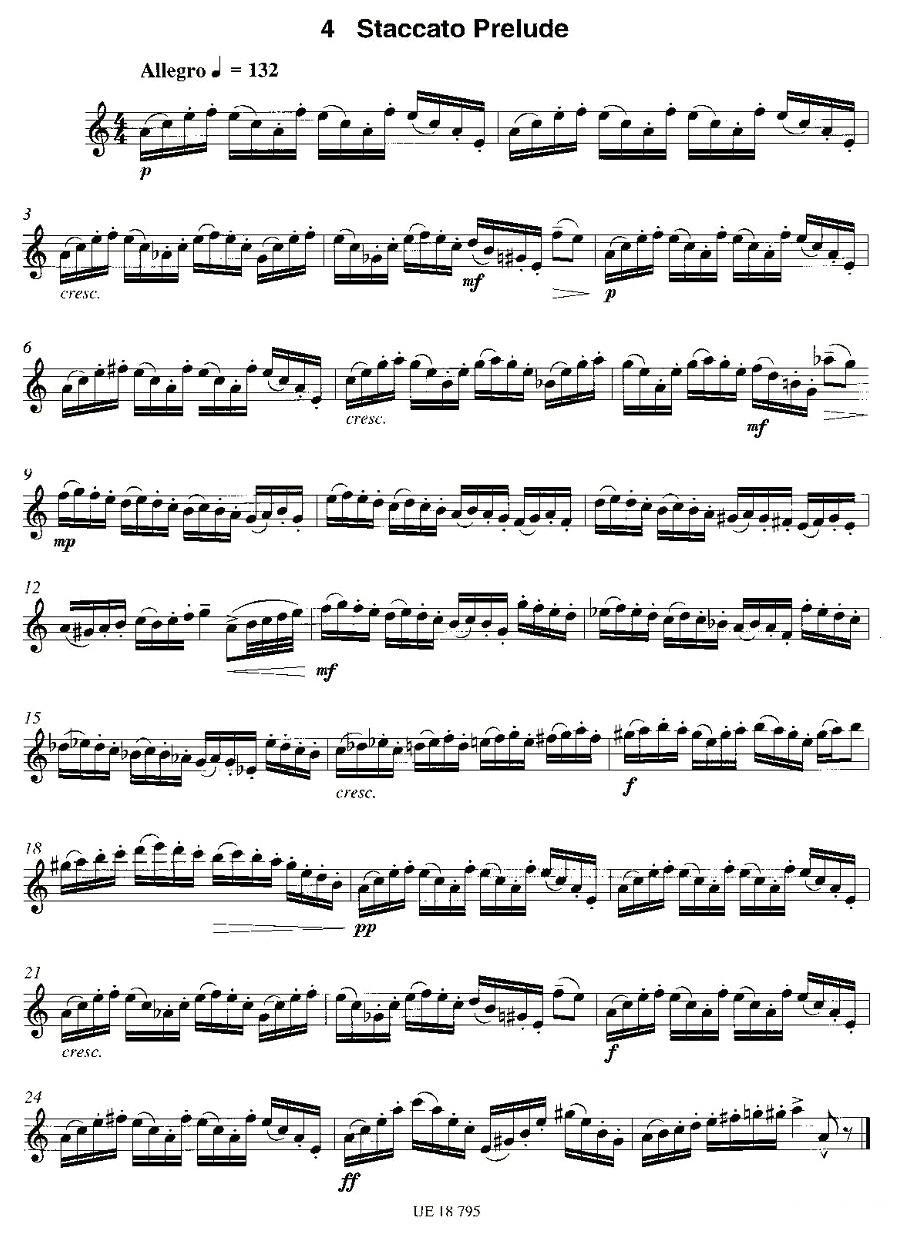 Staccato Prelude（12首现代风格练习曲之4）萨克斯曲谱（图1）