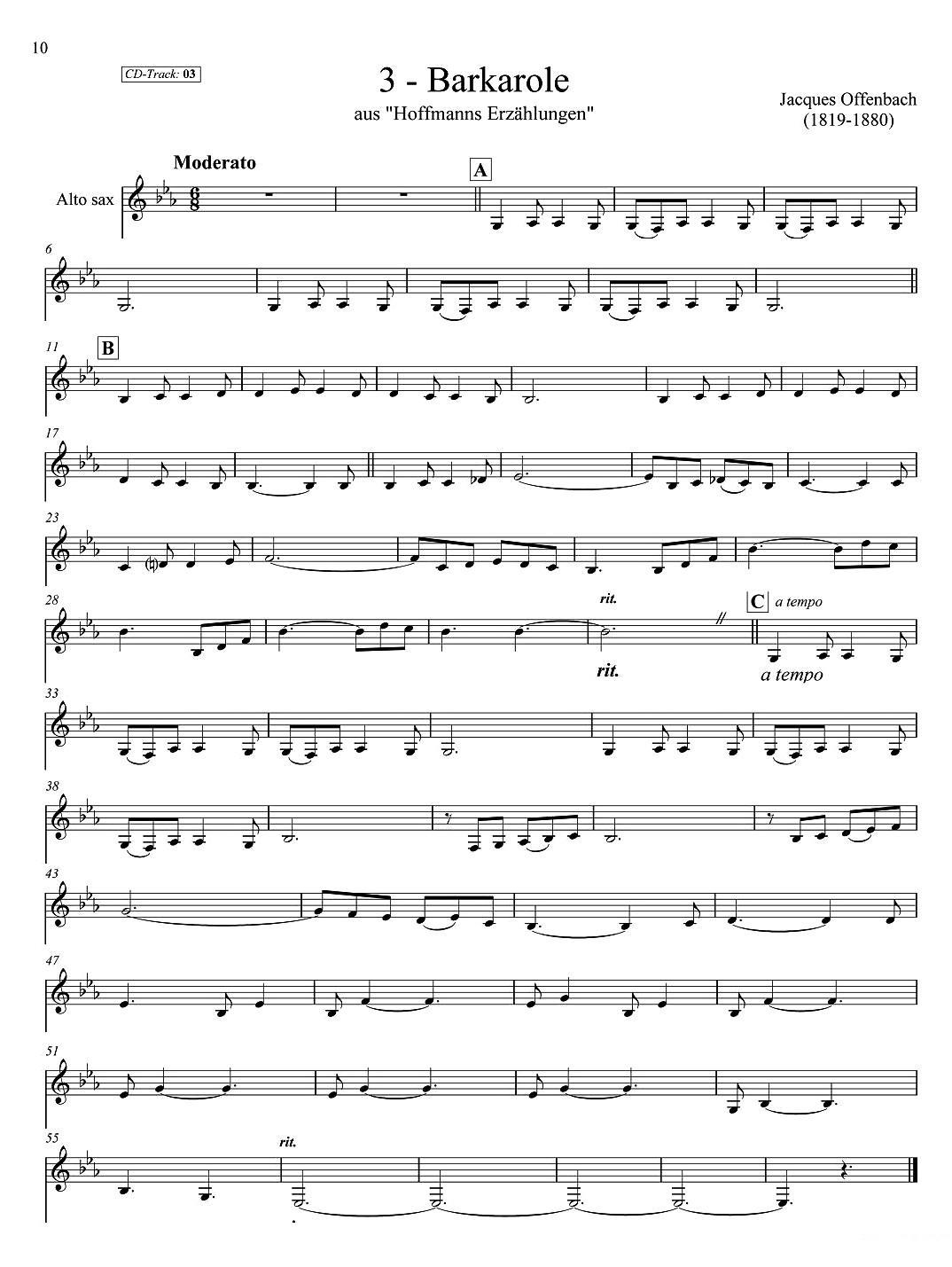 古典SAX12首（中音萨克斯分谱）萨克斯曲谱（图3）