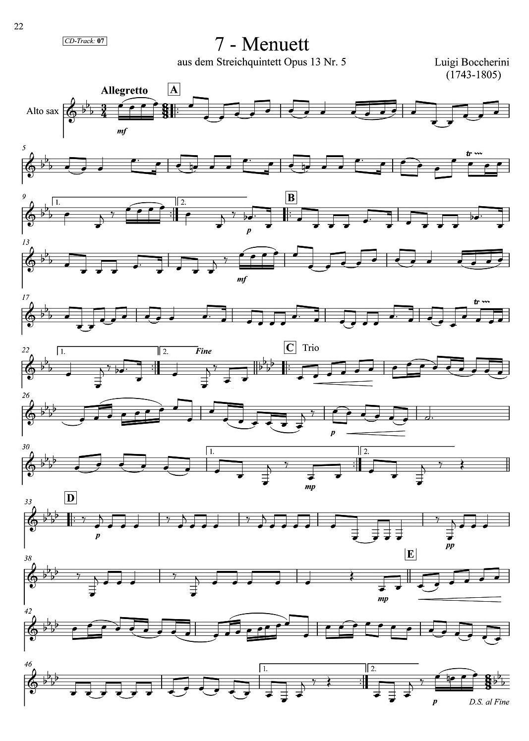 古典SAX12首（中音萨克斯分谱）萨克斯曲谱（图7）