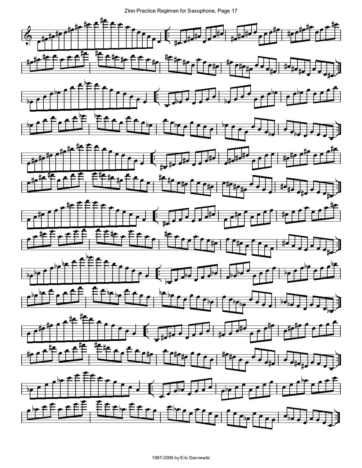 ZinnRegimenSax2009练习曲萨克斯曲谱（图20）
