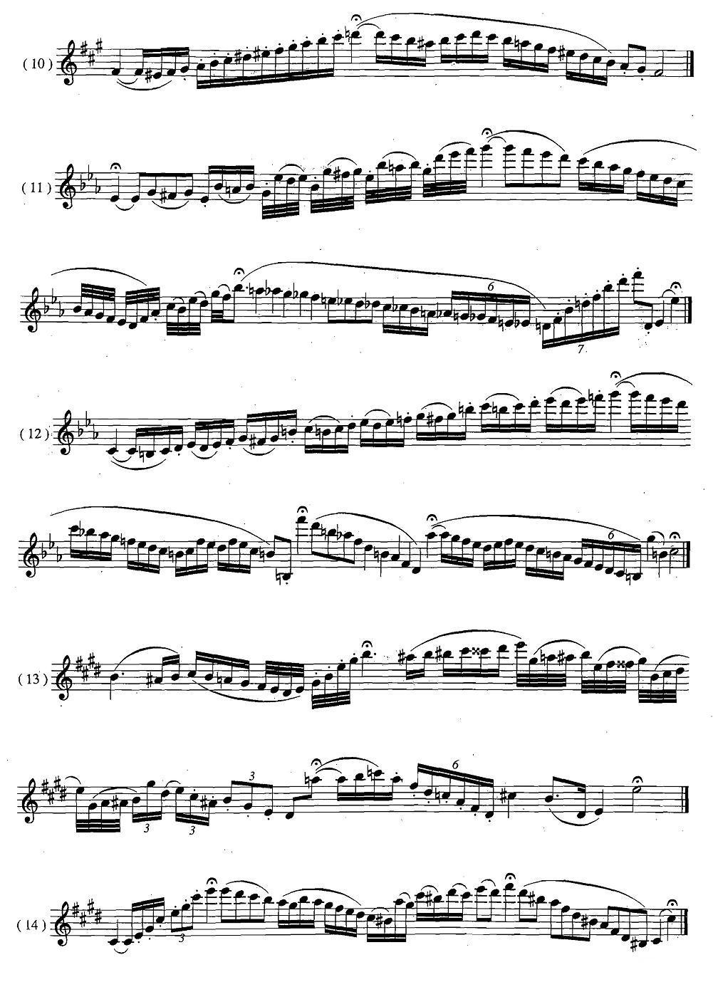 萨克斯练习曲合集（5—26）华彩乐段练习24条萨克斯曲谱（图3）