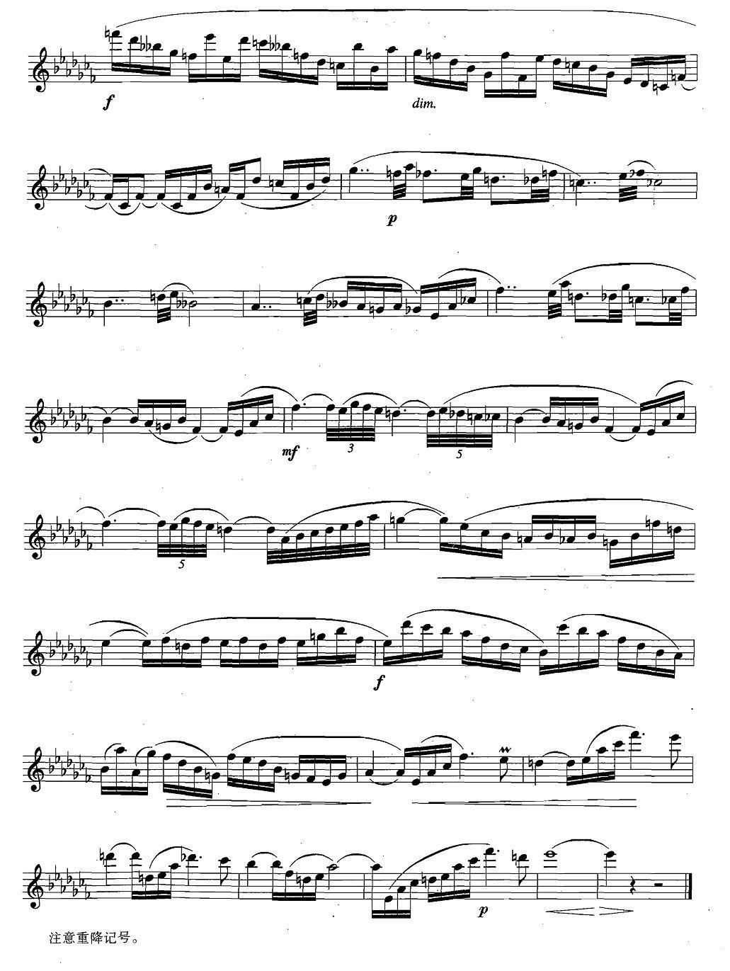 萨克斯练习曲合集（5—22）降C大调练习萨克斯曲谱（图2）