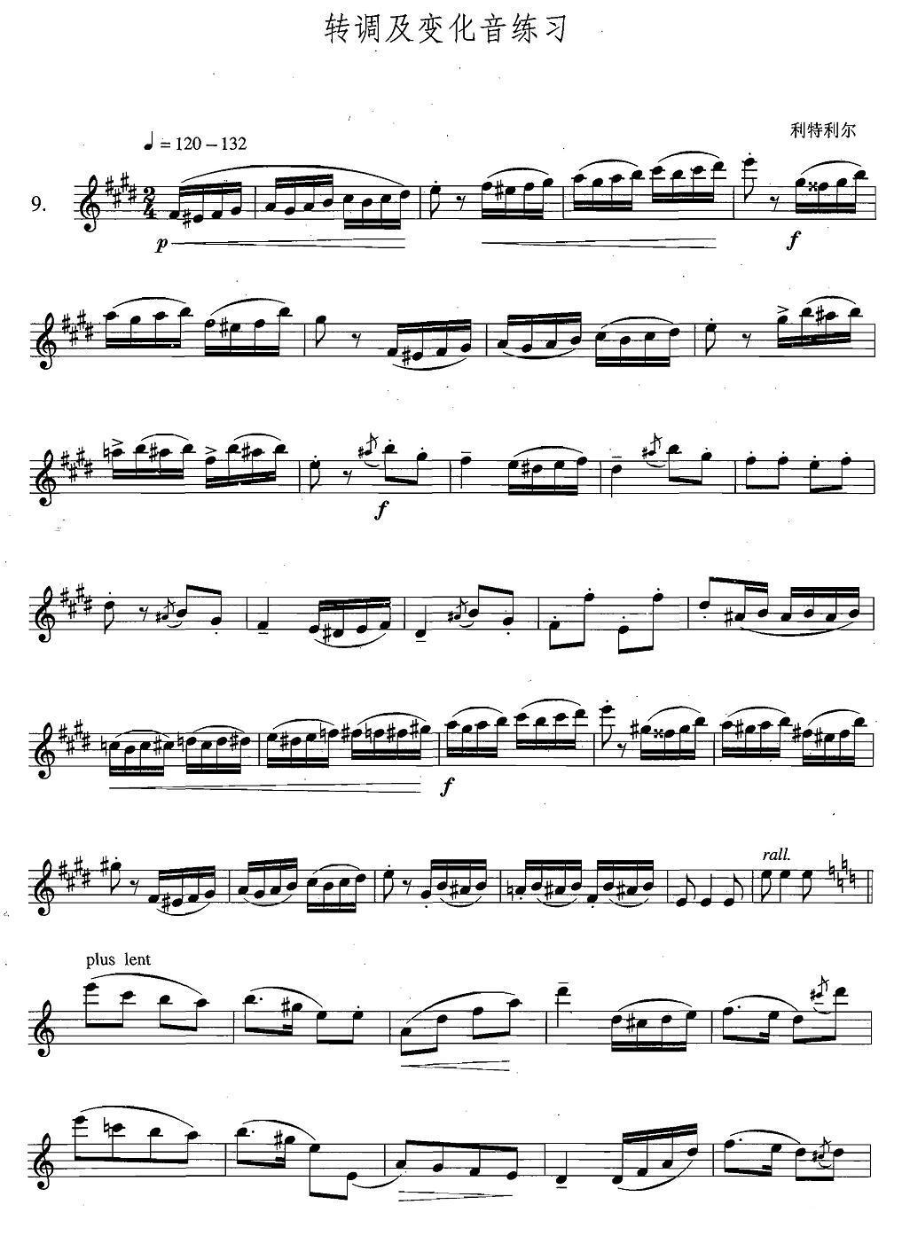萨克斯练习曲合集（4—9）转调及变化音练习萨克斯曲谱（图1）