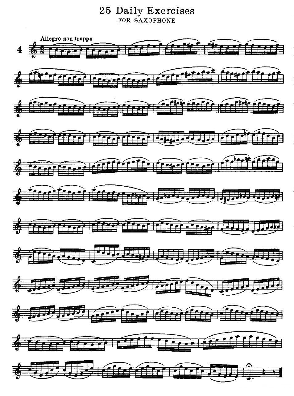 klose - 25首萨克斯练习曲（4）萨克斯曲谱（图1）