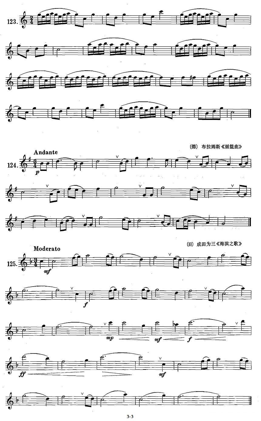 萨克斯练习曲合集（1—21）低音C音的练习萨克斯曲谱（图3）