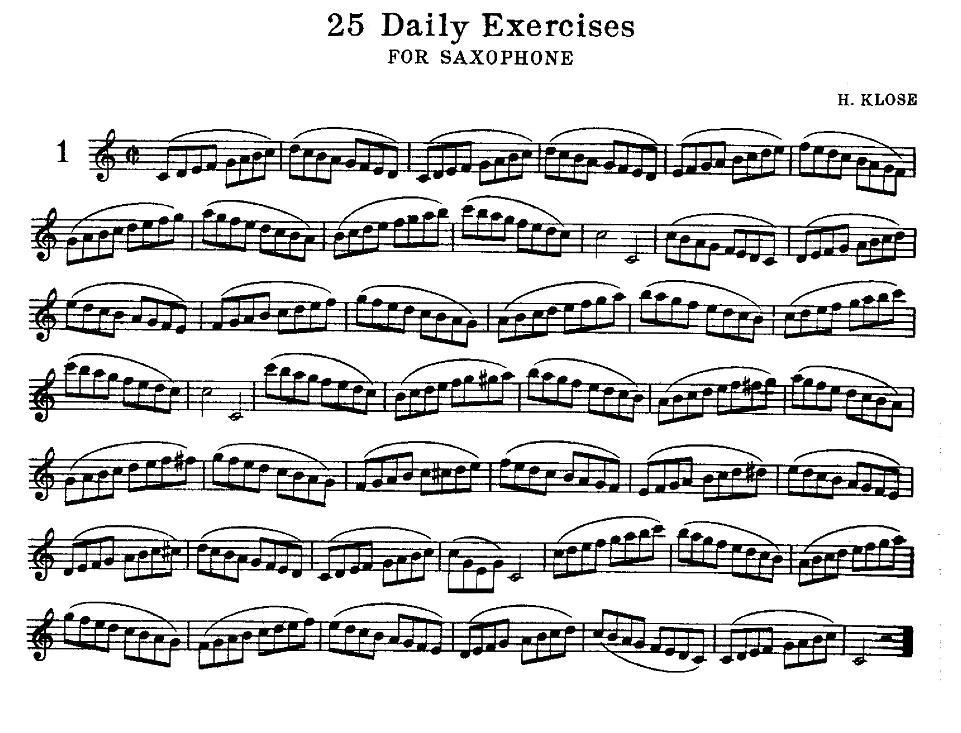 klose - 25首萨克斯练习曲（1）萨克斯曲谱（图1）