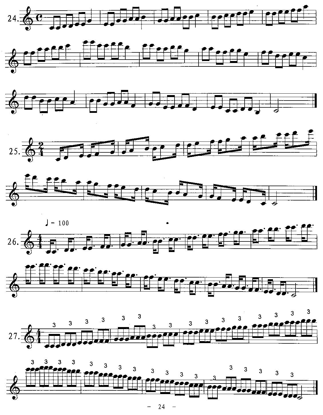 G大调基本练习曲萨克斯曲谱（图3）