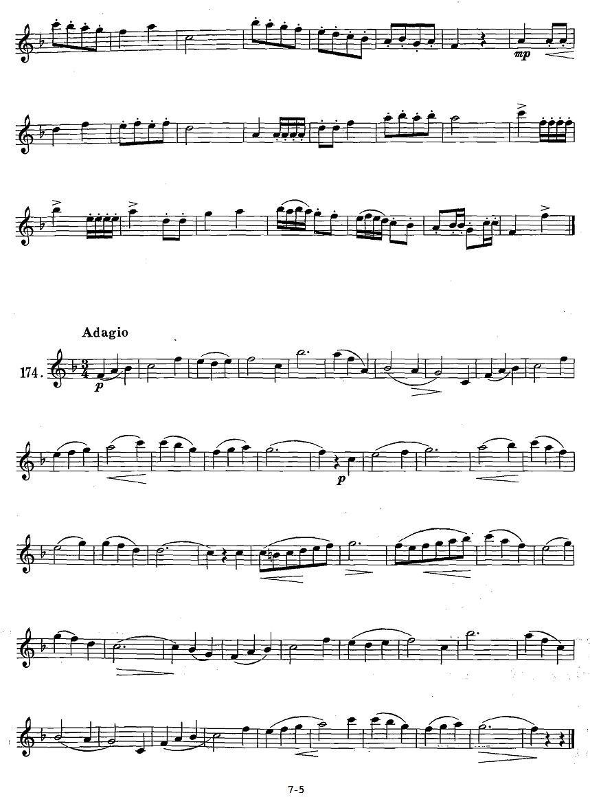 萨克斯练习曲合集（1—28）断音练习萨克斯曲谱（图5）