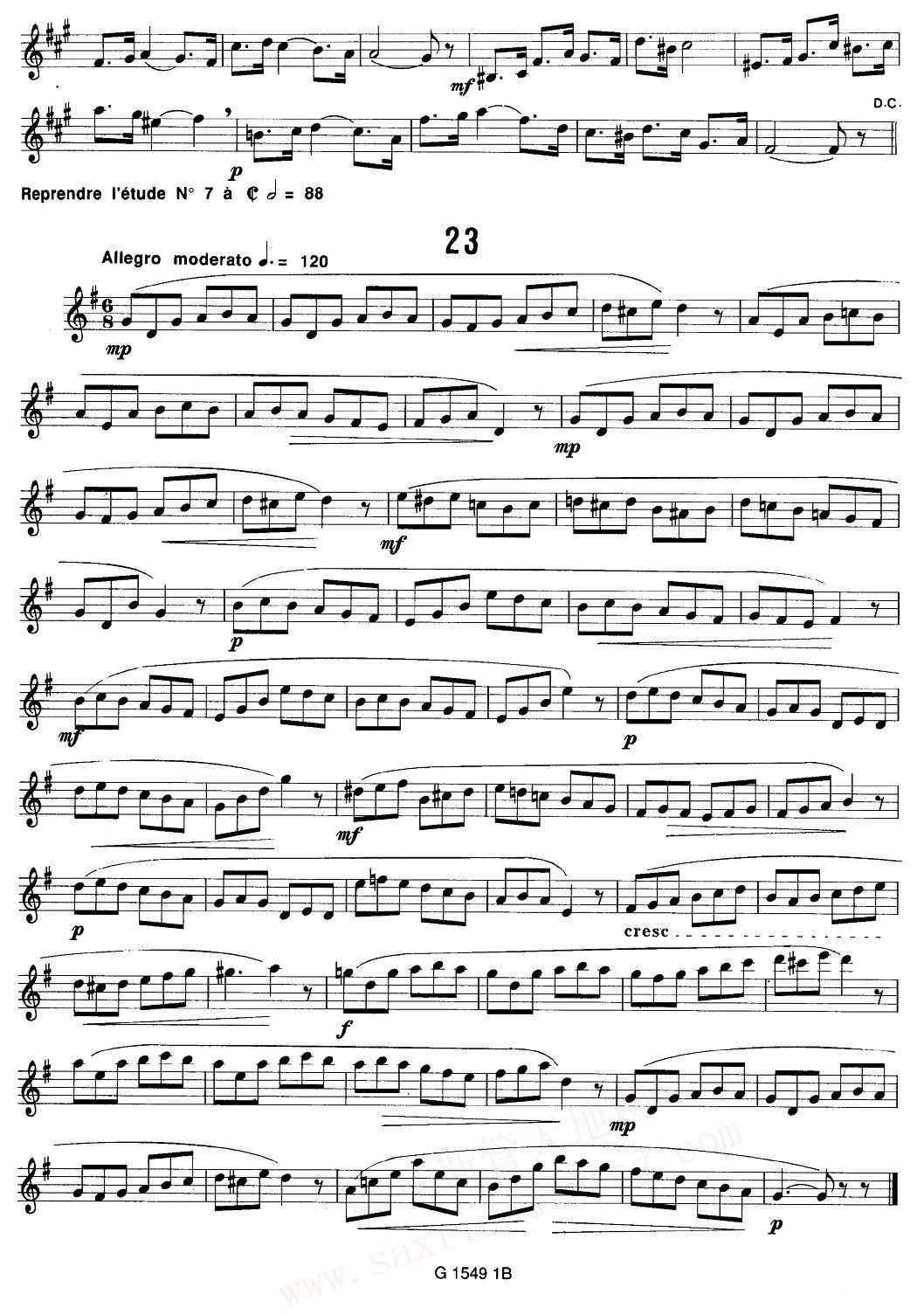 50首经典萨克斯管练习曲（21—31）萨克斯曲谱（图3）