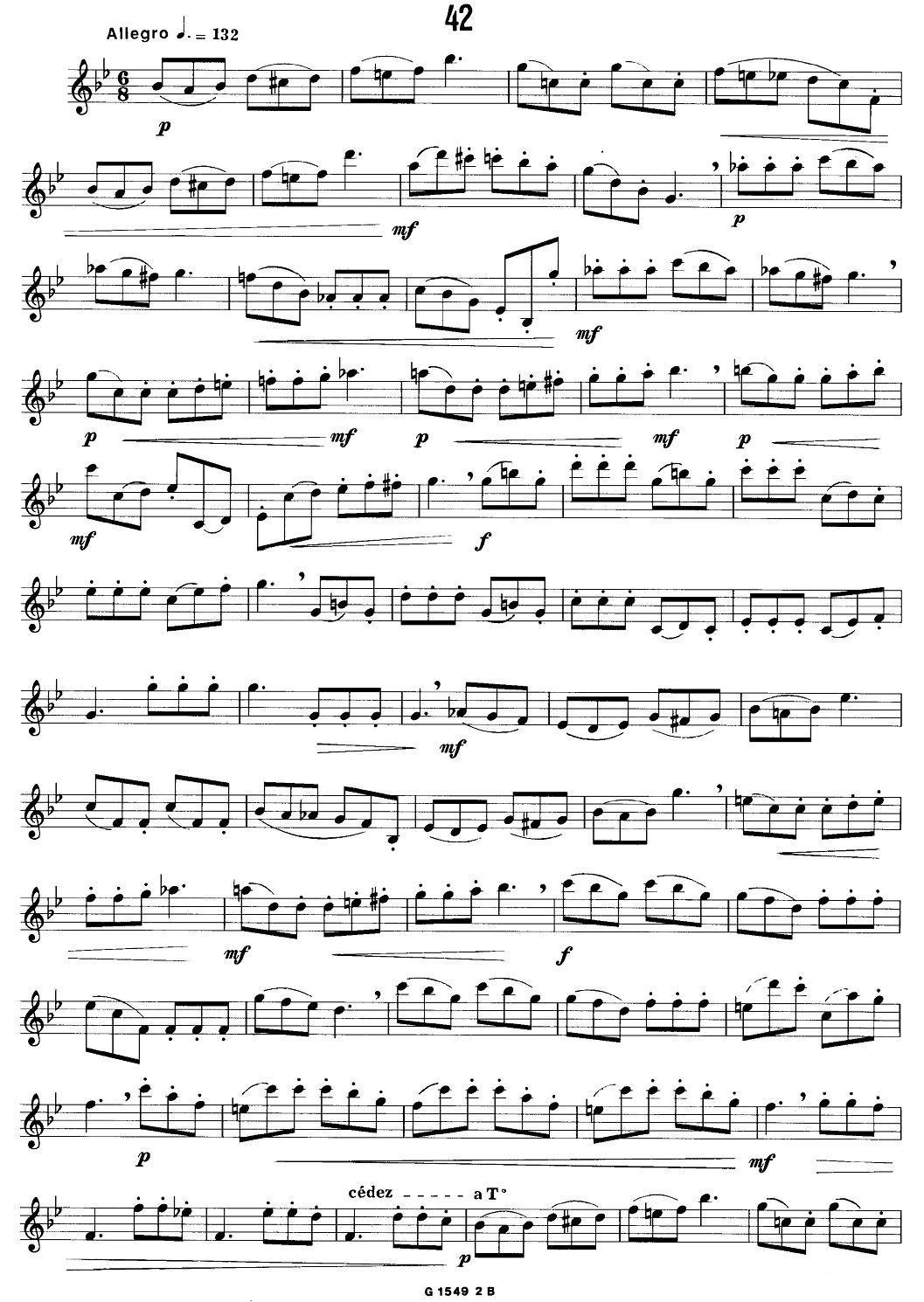 50首经典萨克斯管练习曲（42—50）萨克斯曲谱（图2）