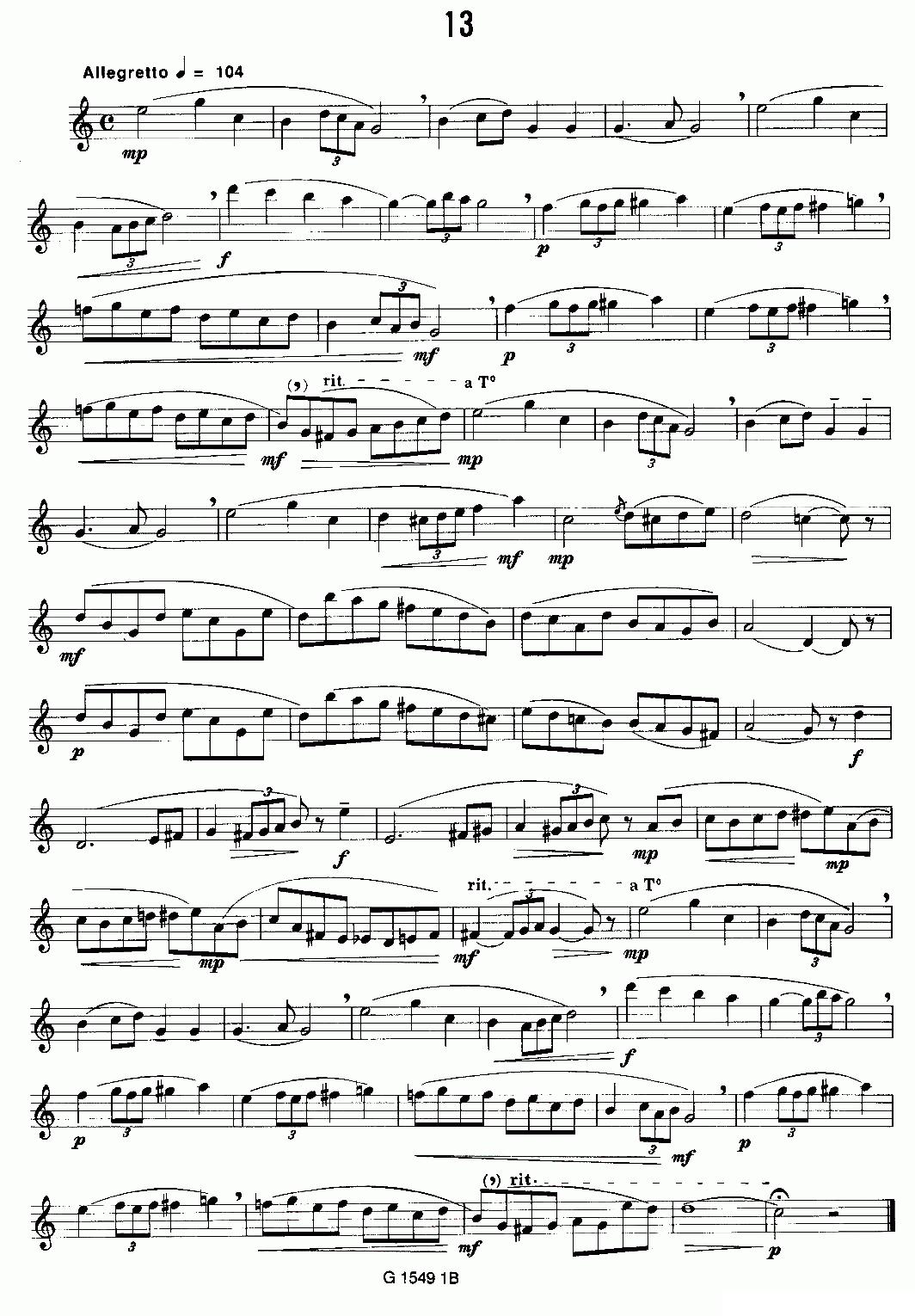 50首经典萨克斯管练习曲（11—20）萨克斯曲谱（图4）