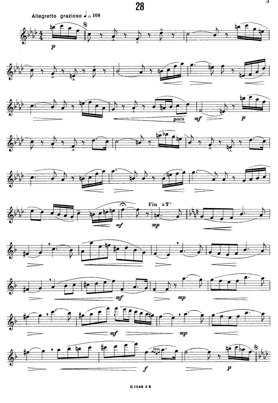 50首经典萨克斯管练习曲（21—31）萨克斯曲谱（图8）