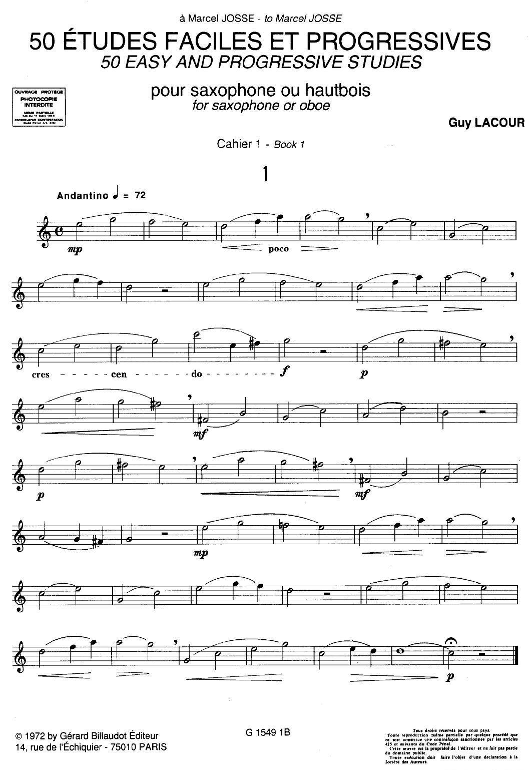 50首经典萨克斯管练习曲（1—10）萨克斯曲谱（图2）