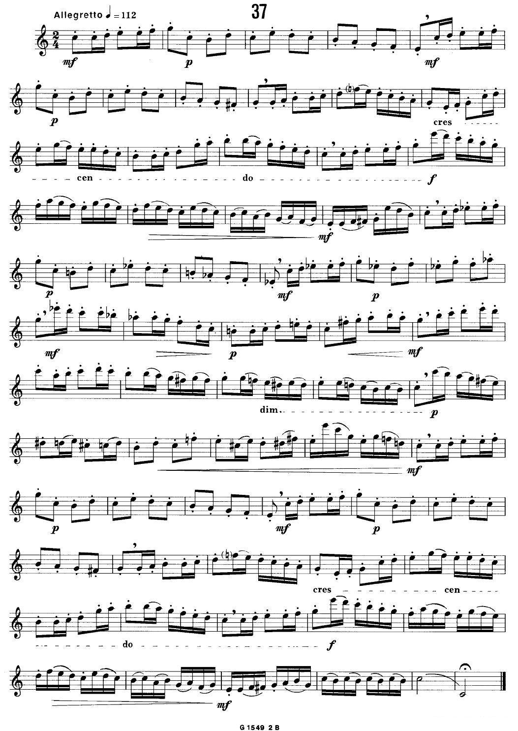 50首经典萨克斯管练习曲（32—41）萨克斯曲谱（图7）