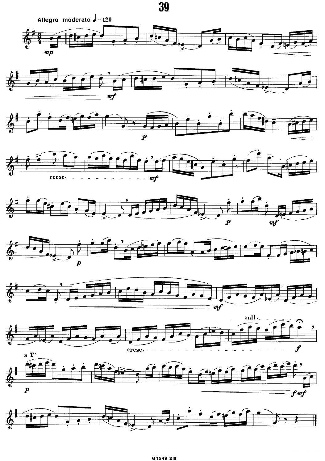 50首经典萨克斯管练习曲（32—41）萨克斯曲谱（图9）