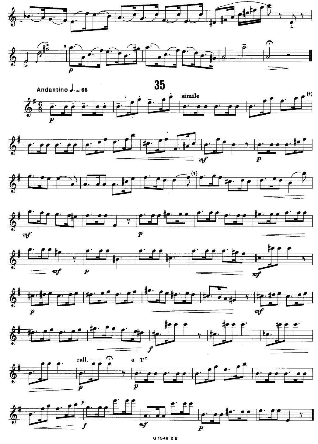 50首经典萨克斯管练习曲（32—41）萨克斯曲谱（图5）
