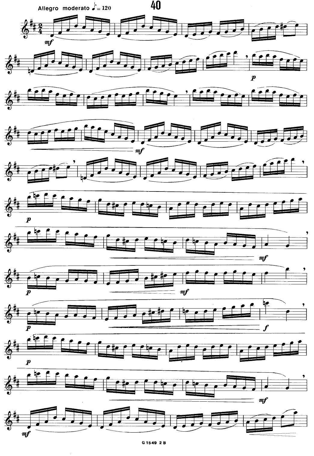 50首经典萨克斯管练习曲（32—41）萨克斯曲谱（图10）