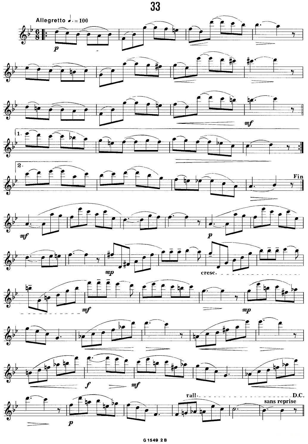 50首经典萨克斯管练习曲（32—41）萨克斯曲谱（图3）