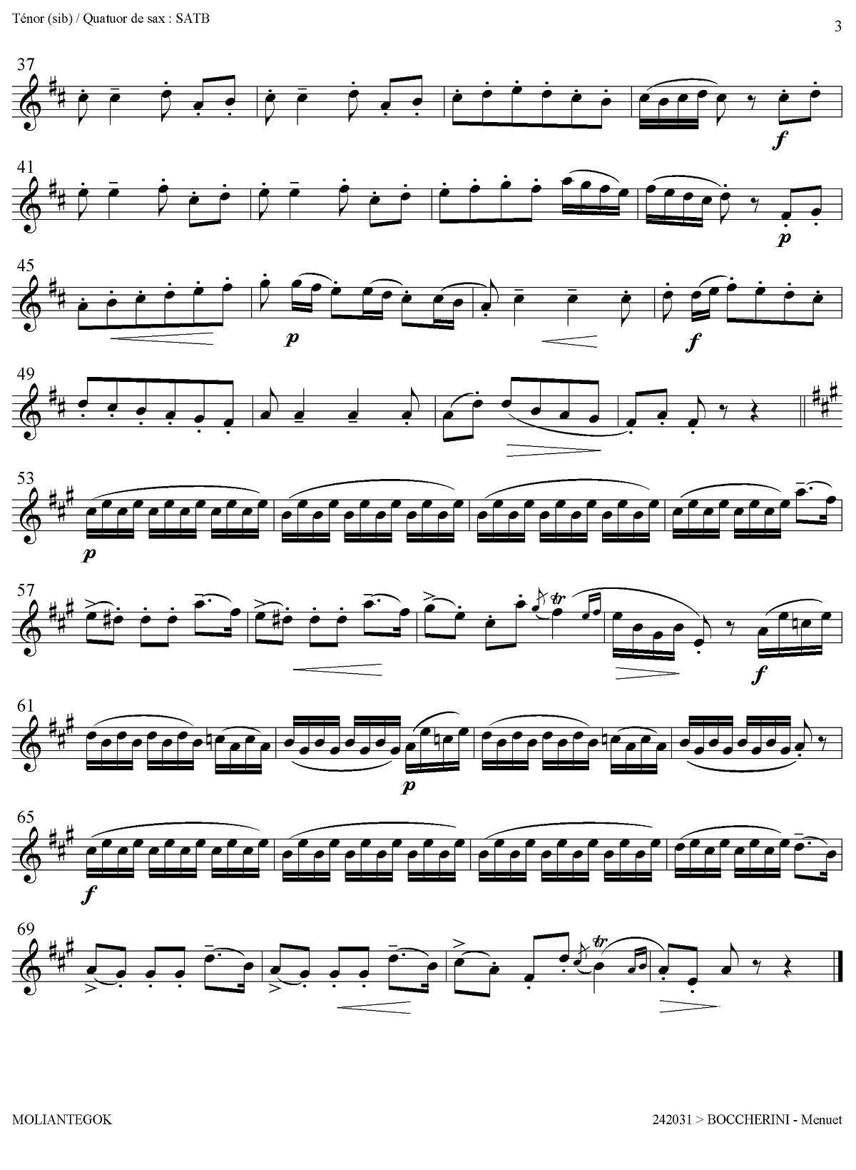 Quintette Op.11 No.5（四重奏分谱）萨克斯曲谱（图8）
