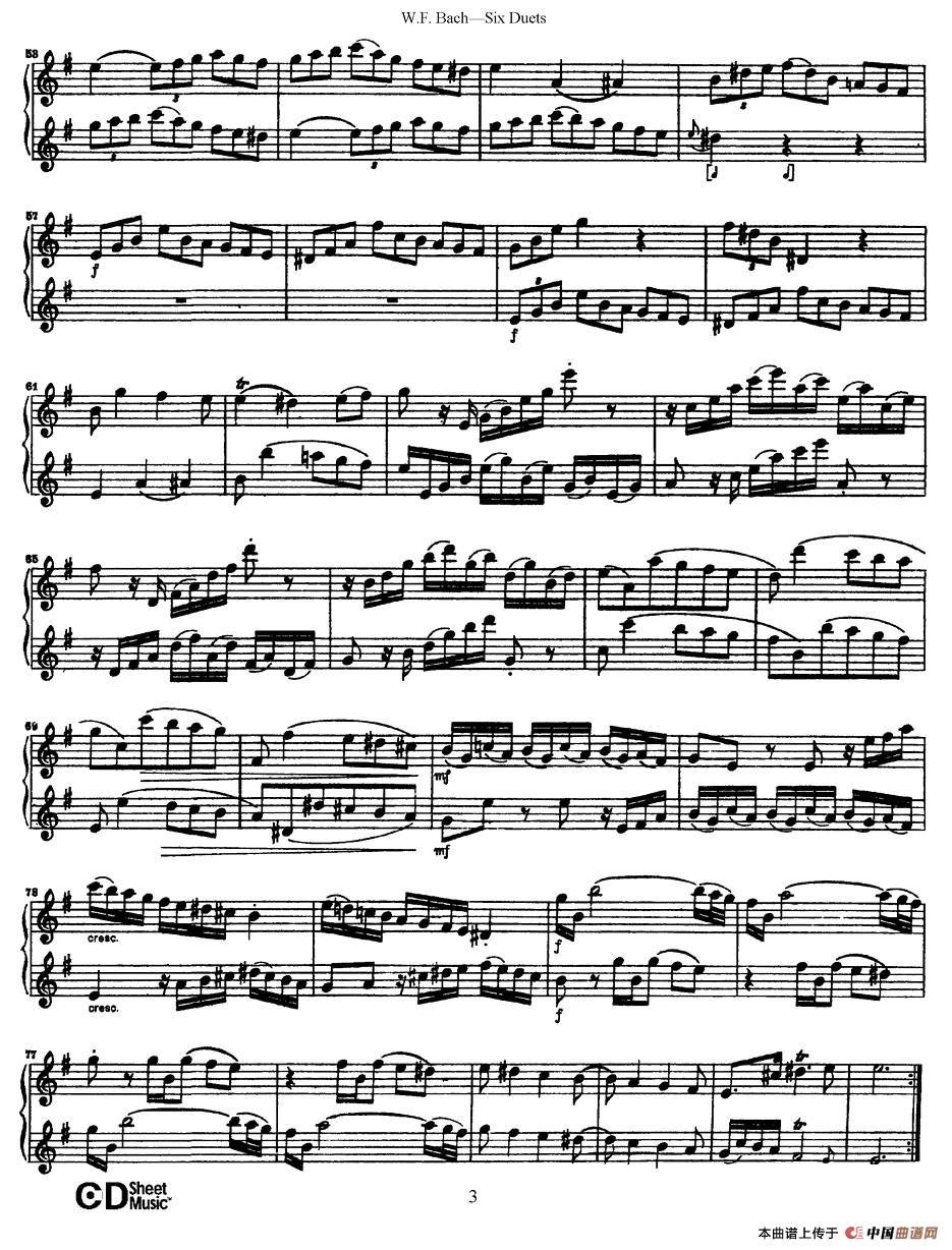 Six  Duets（6首二重奏）（1）萨克斯曲谱（图2）