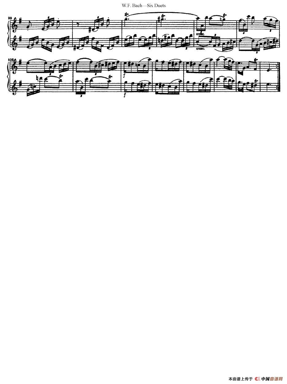 Six  Duets（6首二重奏）（1）萨克斯曲谱（图4）