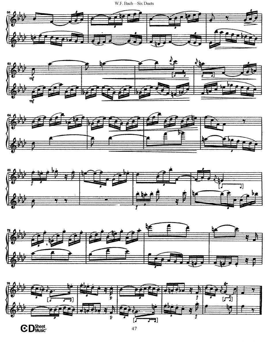 Six Duets（6首二重奏）（6）萨克斯曲谱（图6）
