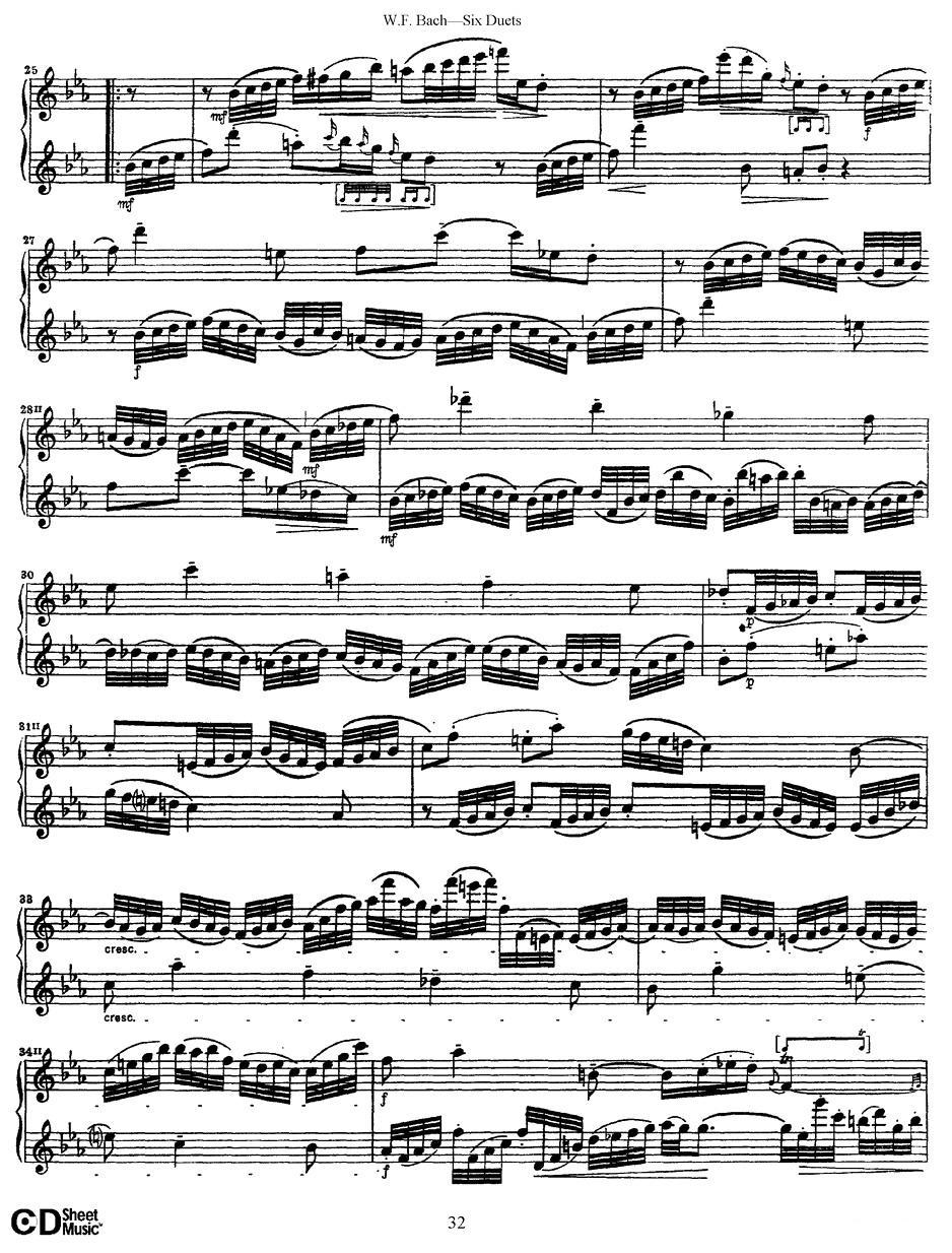 Six Duets（6首二重奏）（5）萨克斯曲谱（图3）