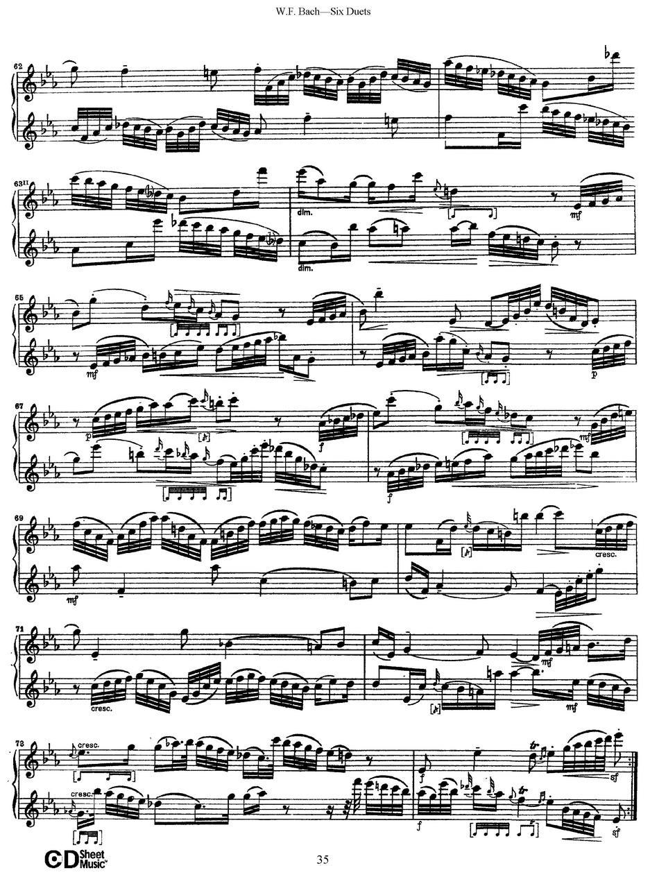 Six Duets（6首二重奏）（5）萨克斯曲谱（图6）