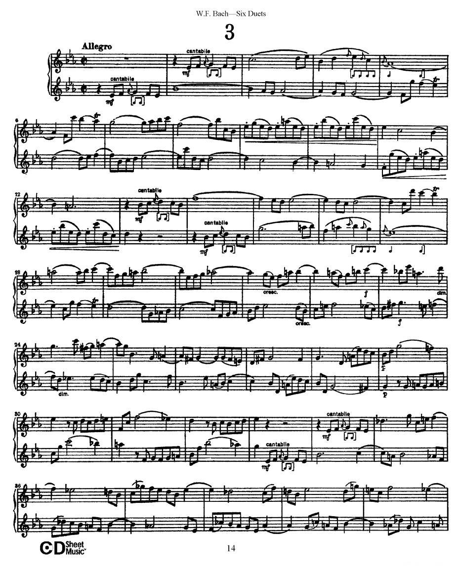 Six Duets（6首二重奏）（3）萨克斯曲谱（图1）