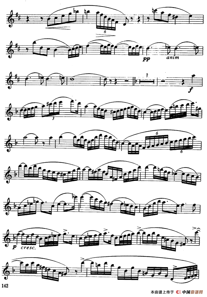协奏曲（1）（保尔·吉尔斯作曲版）萨克斯曲谱（图3）
