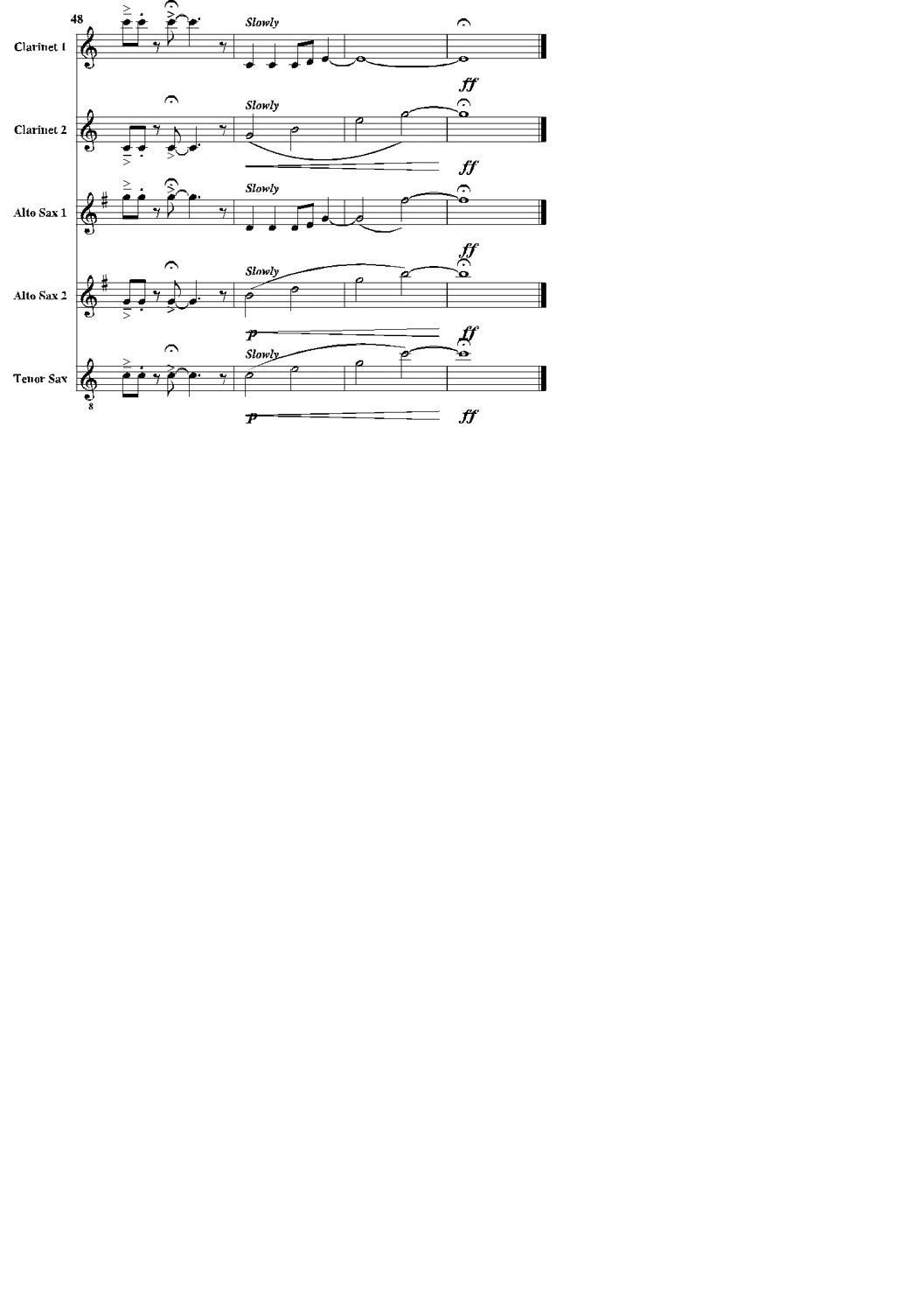 Bouncy Boat（颠簸的船）（五重奏总谱）萨克斯曲谱（图4）