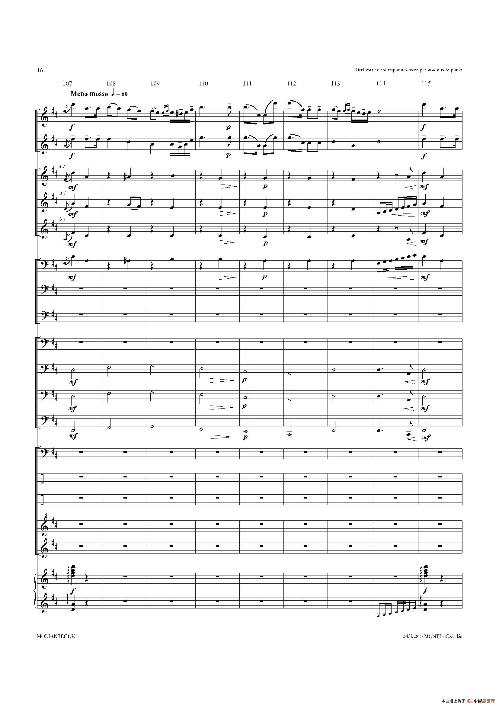 Czardas 查尔达斯（15重奏总谱）萨克斯曲谱（图15）