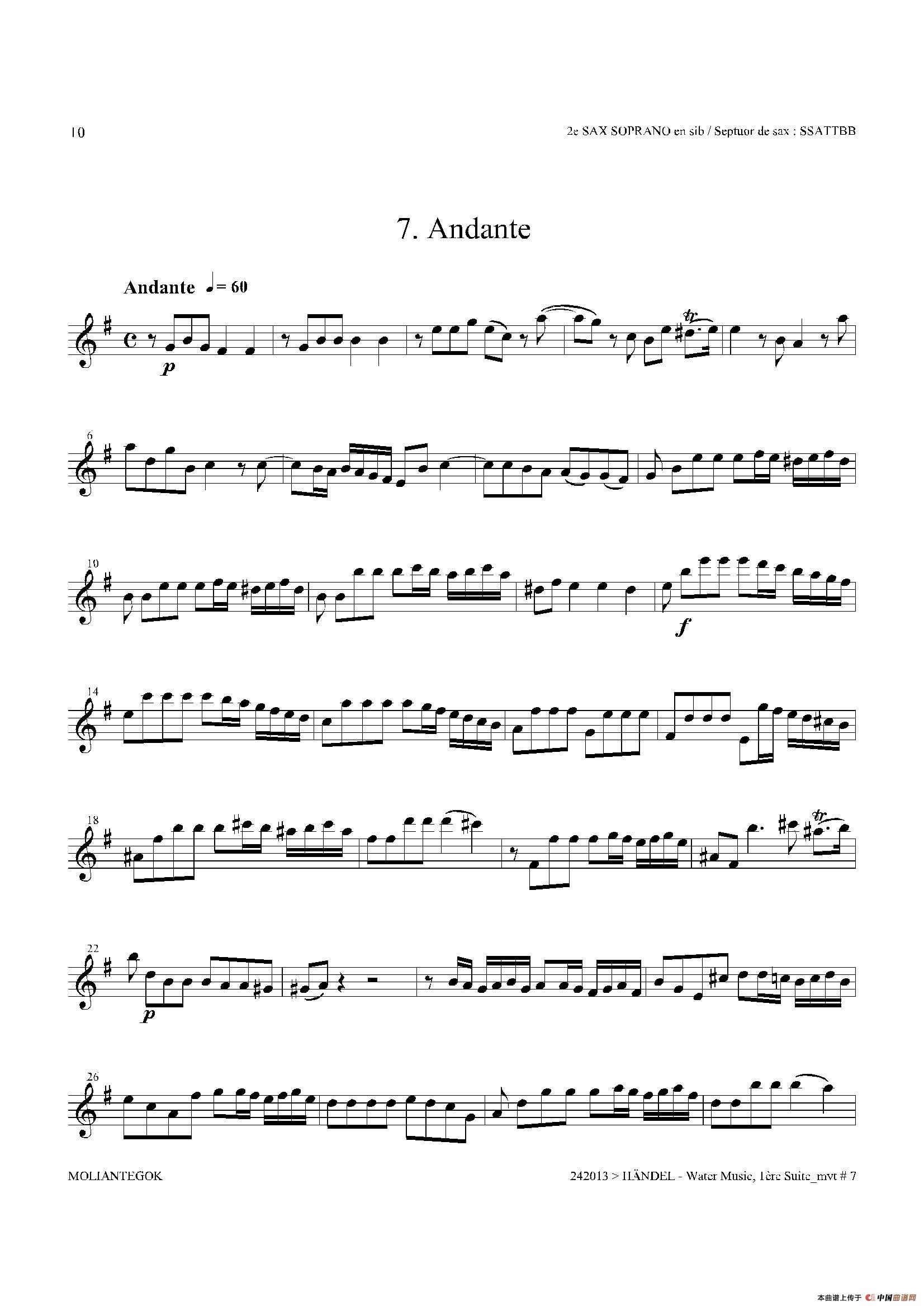 Water Music（HWV.348 No.1）（第二高音萨克斯）萨克斯曲谱（图9）