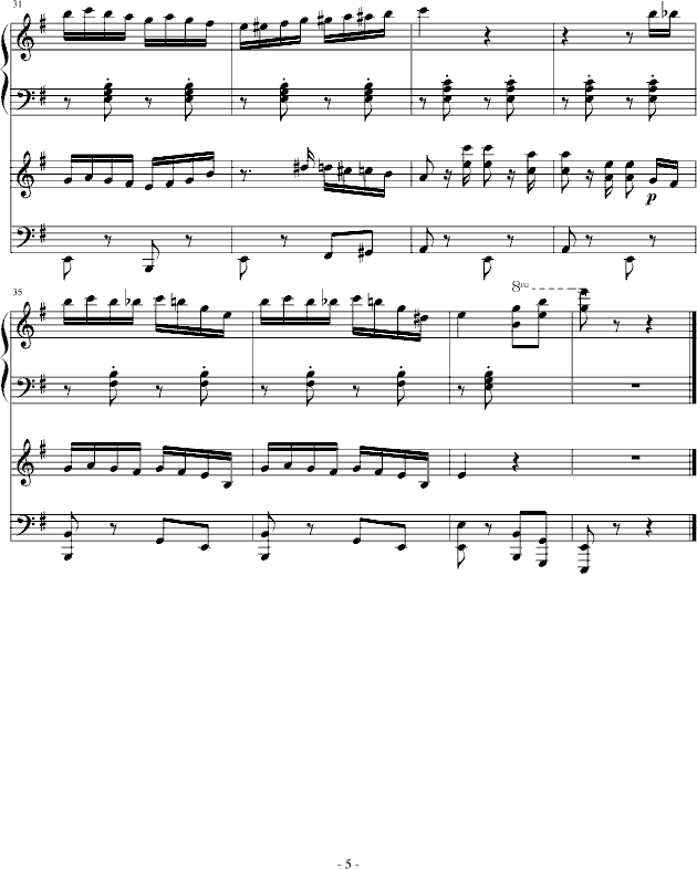 四手联弹手风琴曲谱（图5）
