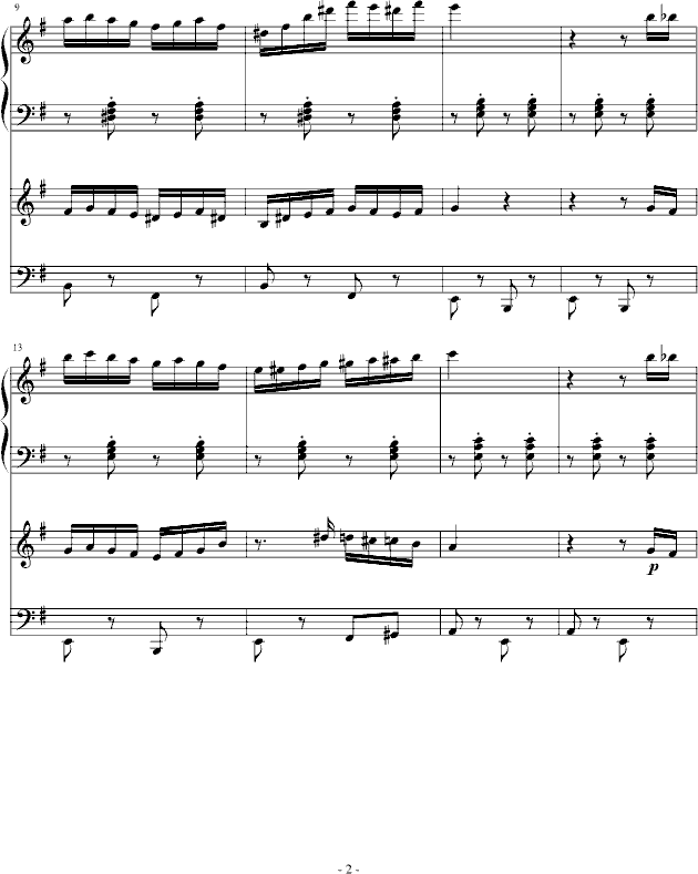四手联弹手风琴曲谱（图2）