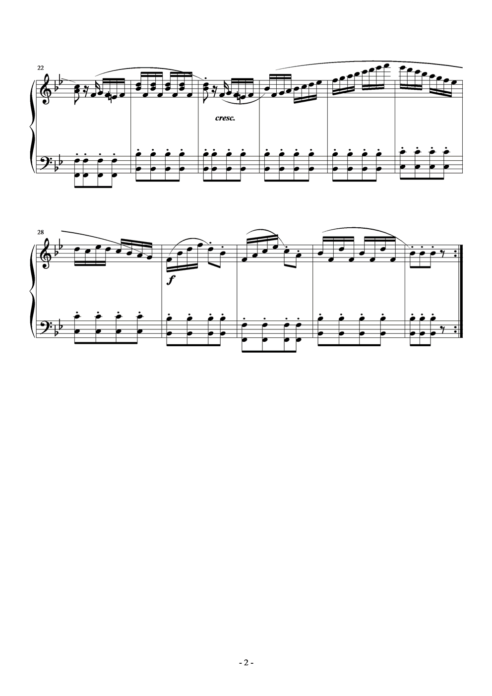 二级第二套练习曲NO手风琴曲谱（图2）