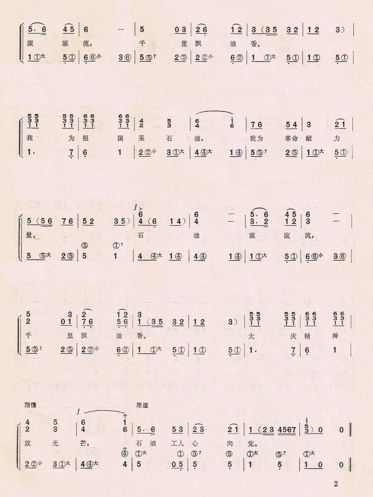 石油工人之歌（手风琴简谱系列64）手风琴曲谱（图2）
