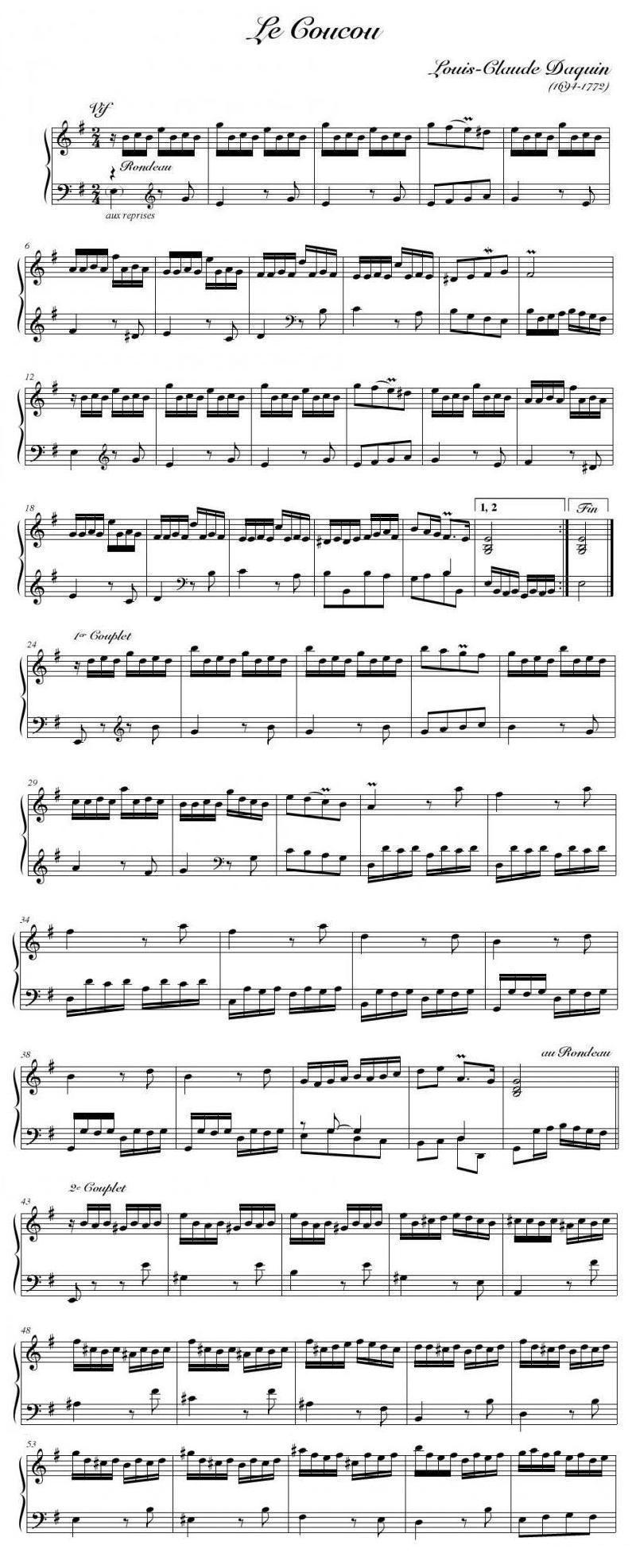 布谷鸟手风琴曲谱（图1）