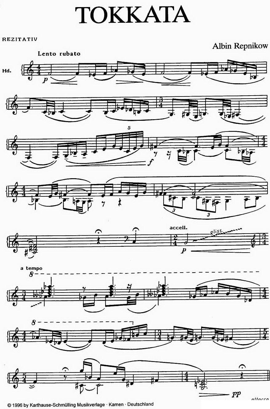 托卡塔手风琴曲谱（图1）