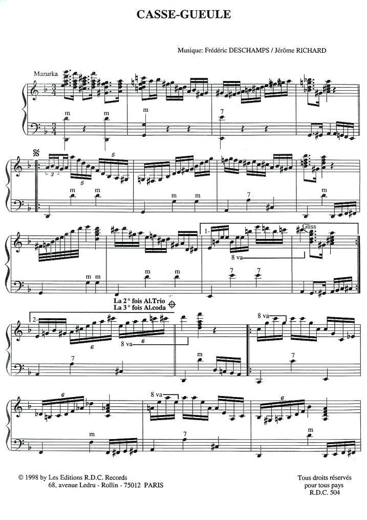 Casse Gueule（颤抖的双唇）手风琴曲谱（图1）