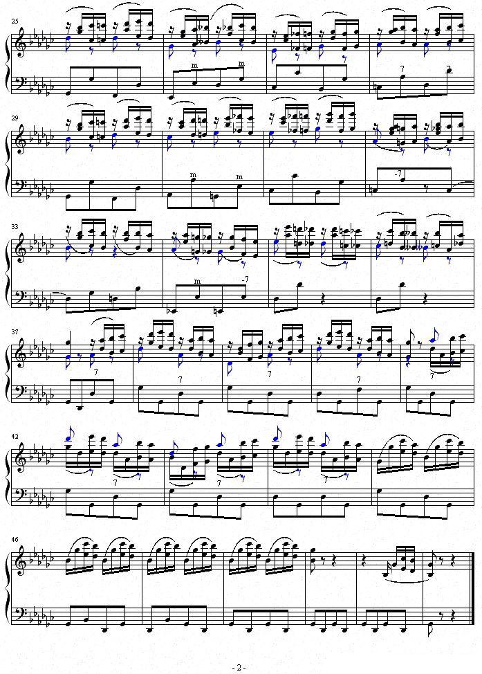 蝴蝶（巴扬谱）手风琴曲谱（图2）