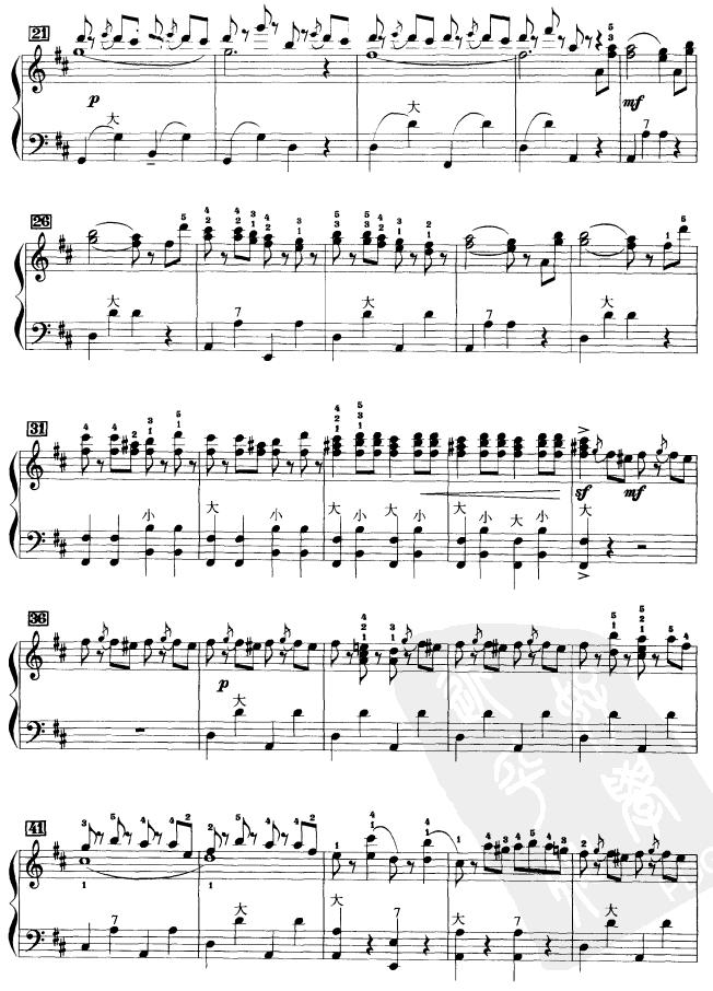 拉德斯基进行曲手风琴曲谱（图2）