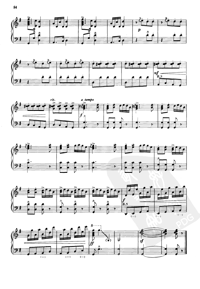 翻身的日子手风琴曲谱（图4）