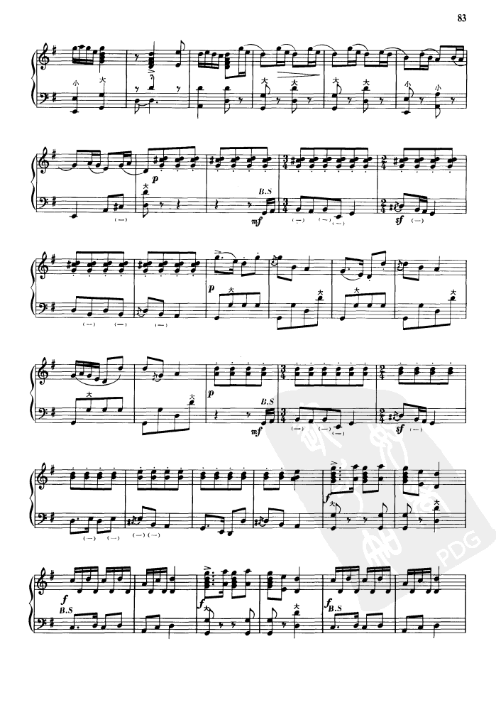 翻身的日子手风琴曲谱（图3）
