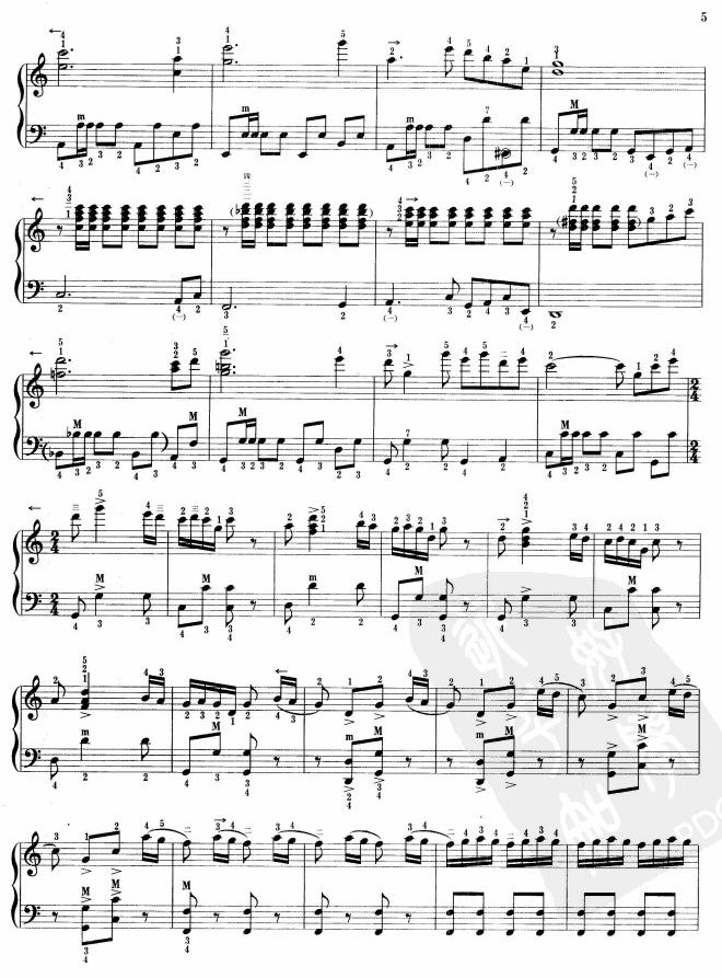 又是一个丰收年手风琴曲谱（图3）