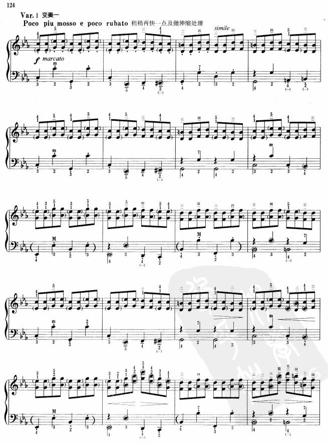 乌克兰主题变奏曲手风琴曲谱（图2）